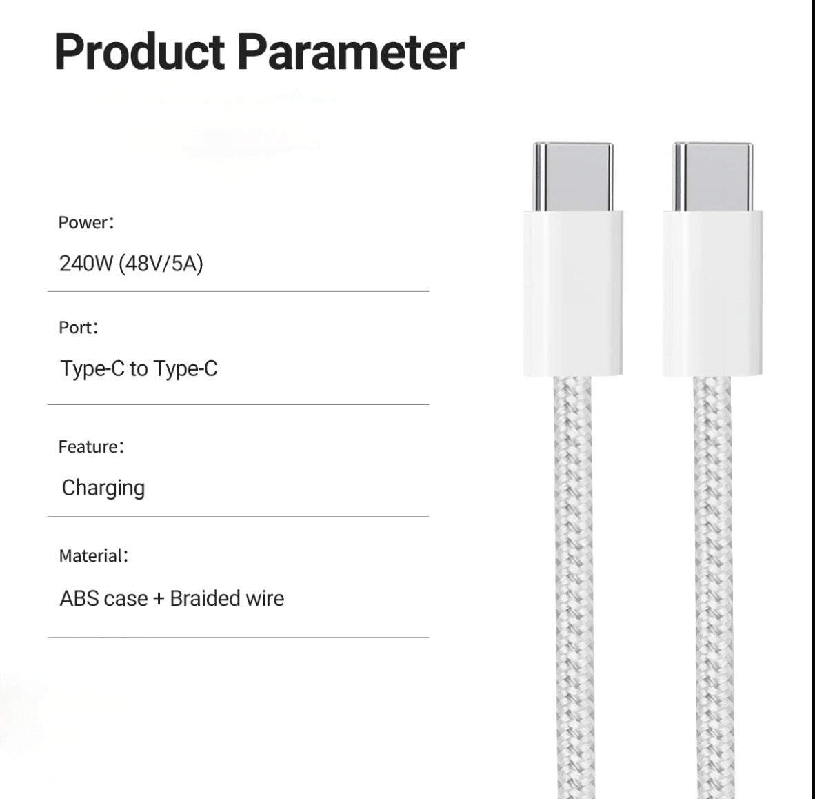 240W USB-C Charge Cable (1 m)